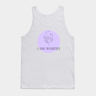 Affirmation Collection - I Am Worthy (Purple) Tank Top